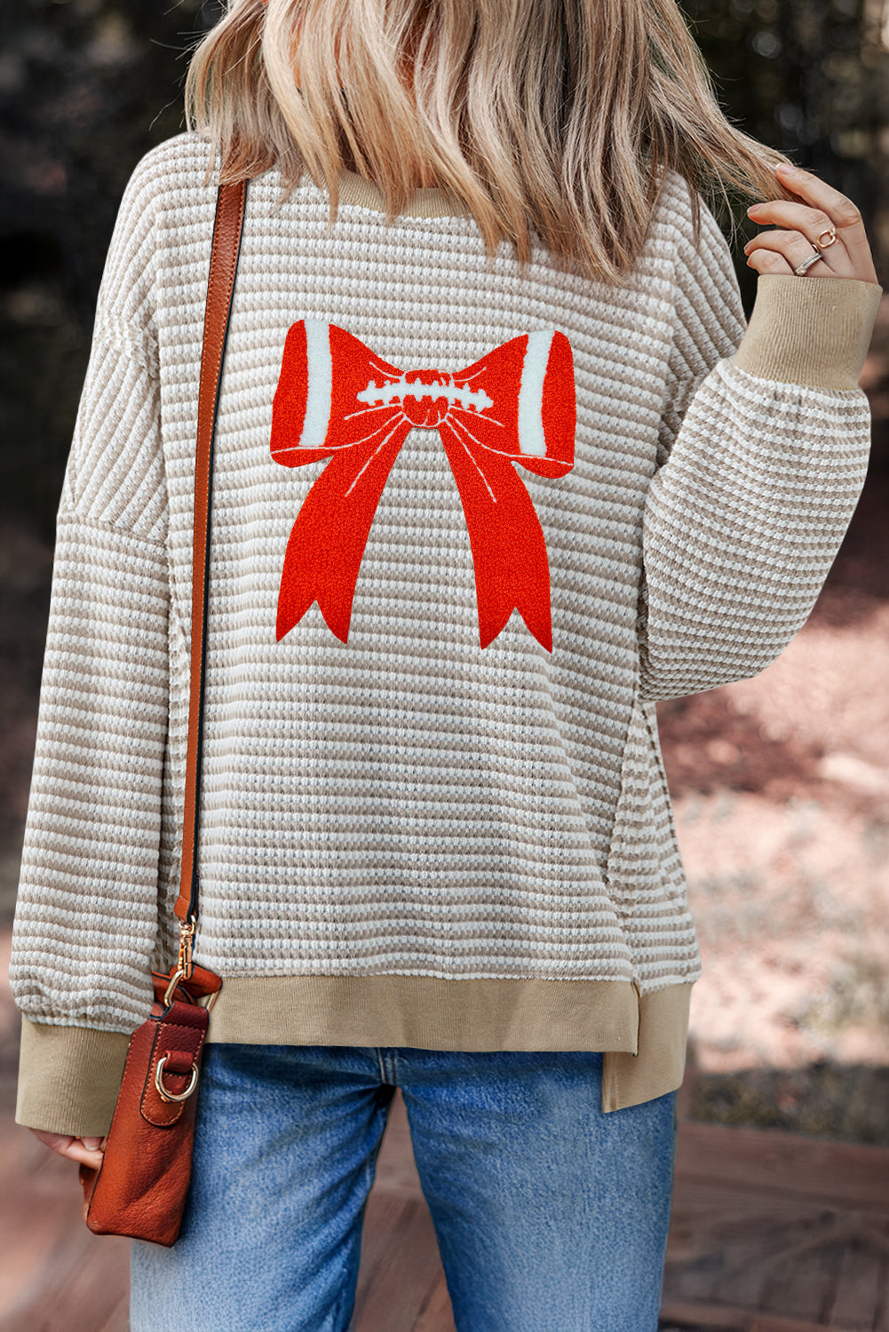 striped long sleeve top