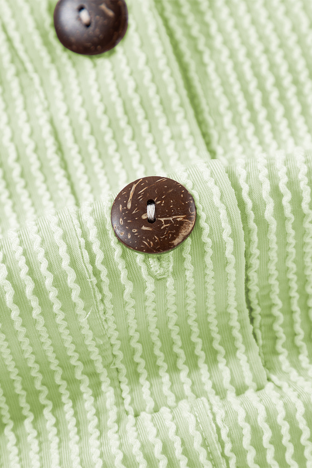 Clearly Aqua Oversized Twist Ribbed Collared Henley Top with Roll up Sleeve